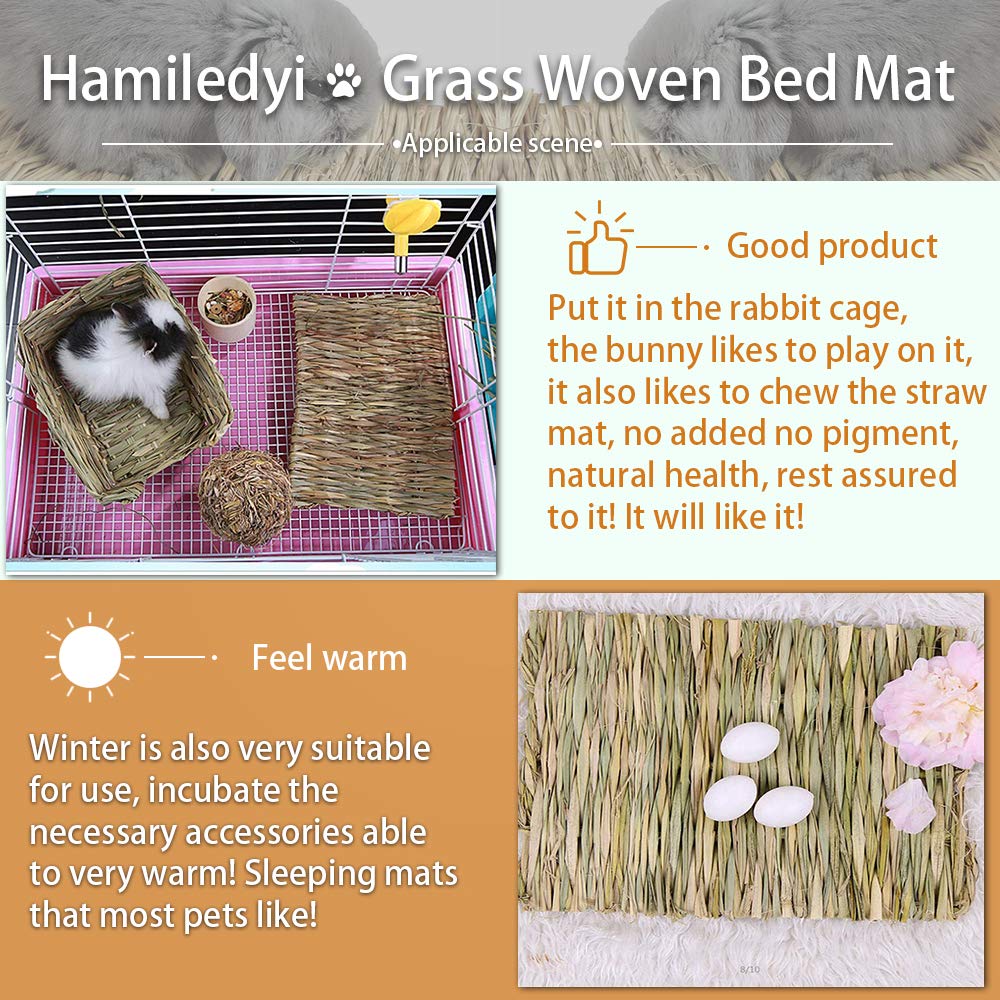 Hamiledyi bedding nest gives rabbits a soft lounging area with chewing-friendly surfaces.