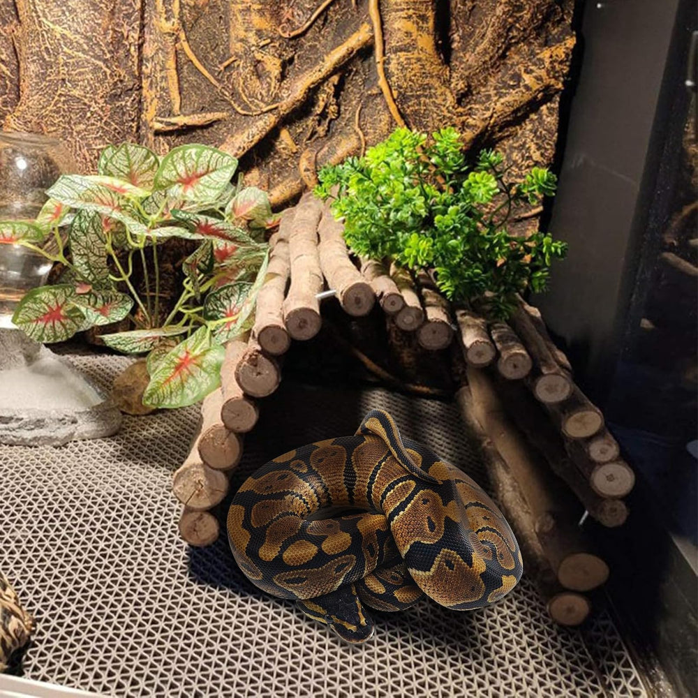 Hamiledyi bendable wooden bridge tunnel adapts to terrariums for exploration.