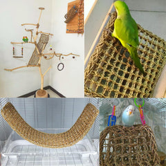 Hamiledyi bird foraging wall invites birds to explore toys and decorate their cage.