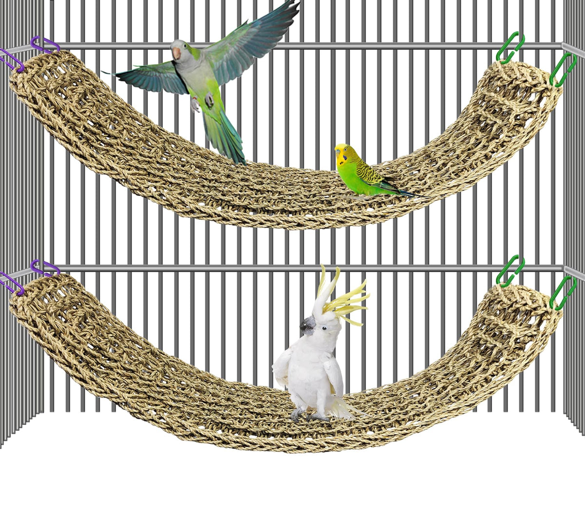 Hamiledyi bird seagrass mat 30x7 in rest setup offering a comfy perch and gentle chew.