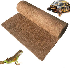 Hamiledyi coconut-fiber reptile carpet in tank provides natural comfort