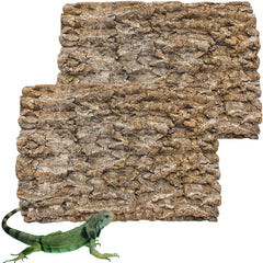 Hamiledyi cork terrarium background enhances natural habitat aesthetics.