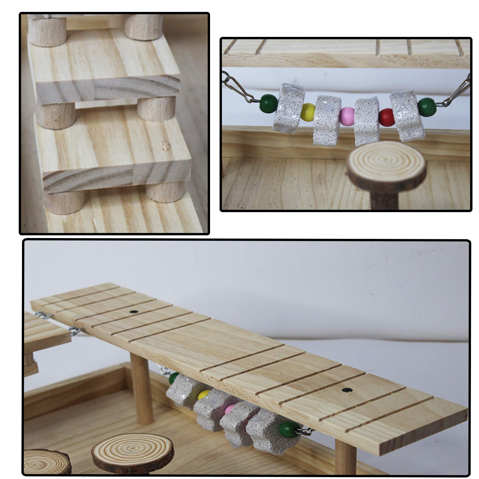 Hamiledyi hamster climbing ladder promotes active exercise and climbing confidence.