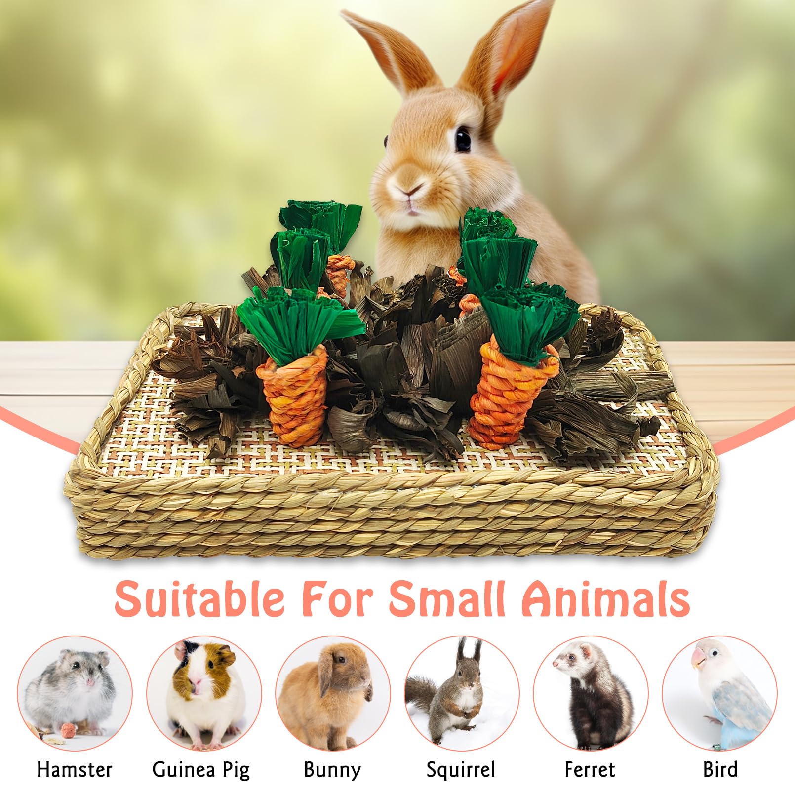 Hamiledyi natural grass rope edges let pets chew safely.
