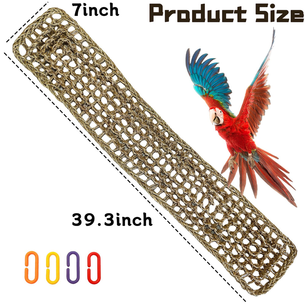 Hamiledyi parrot cage accessory offers enrichment with natural materials.