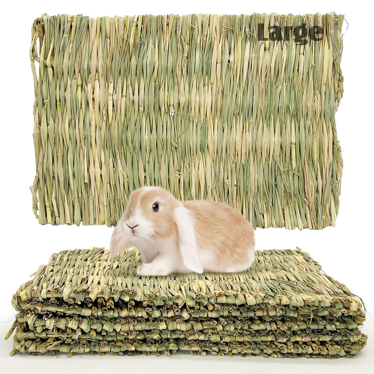 Hamiledyi rabbit grass mat, large 15.75x11, comfortable resting surface for small pets.