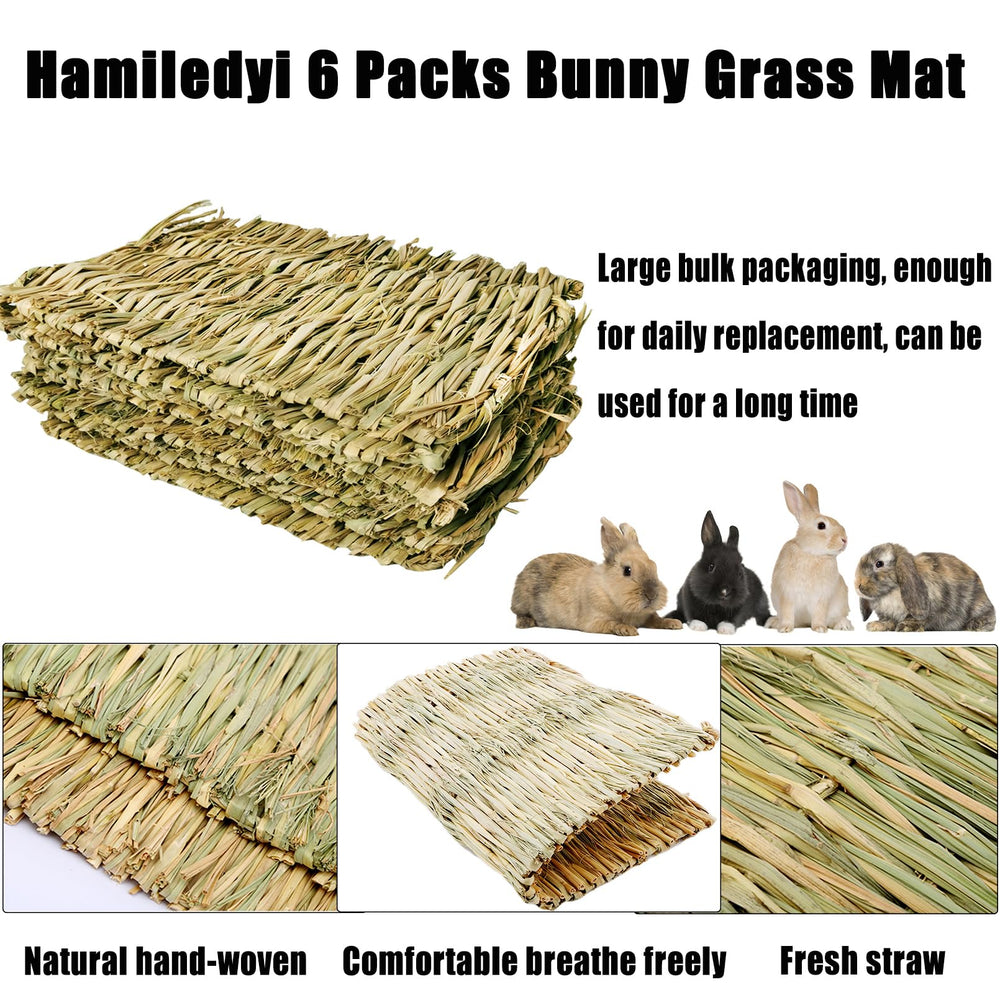 Hamiledyi grass mat configured as a hammock setup for small animals.