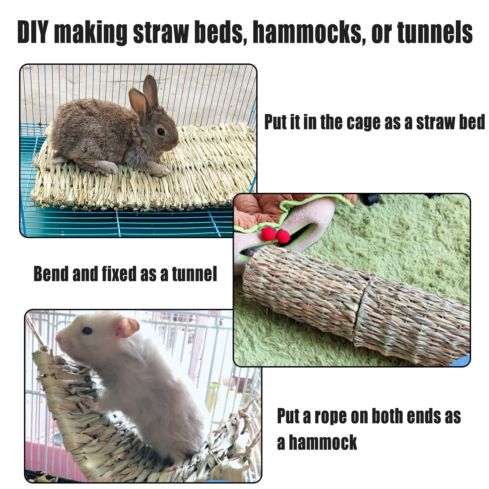 Hamiledyi grass mat arranged as a tunnel for exploration and play.
