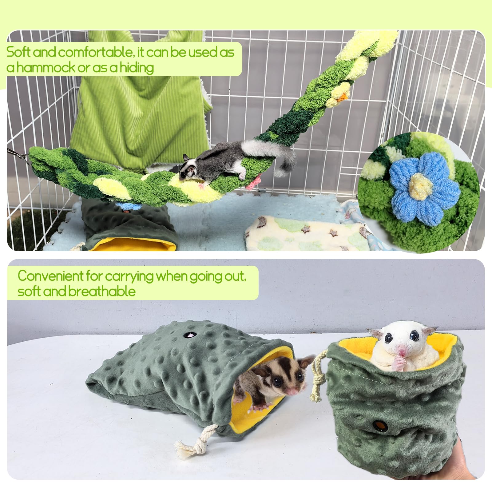 Hamiledyi rat climbing rope toy promotes safe climbing and activity.