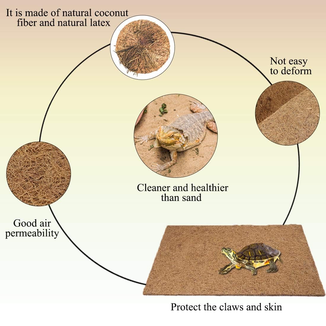 Snake enclosure with Hamiledyi carpet for moisture control and durability
