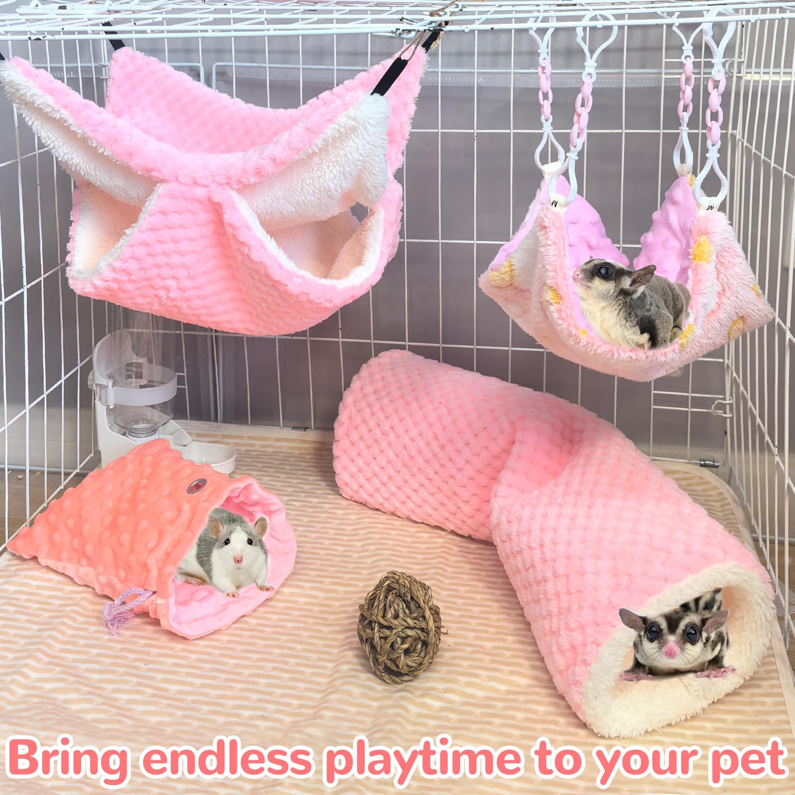 Hamiledyi sugar glider hammock provides warm, comfortable rest in a compact space.