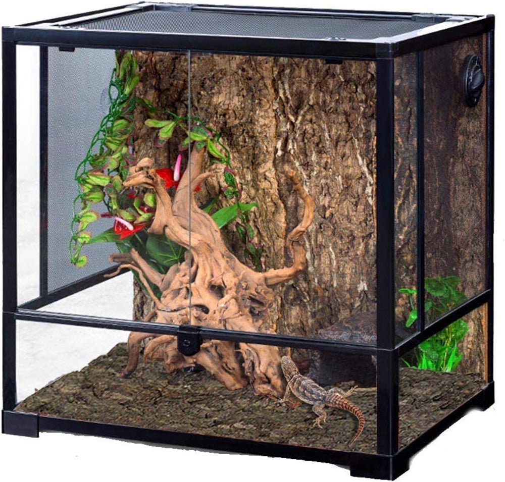 Hamiledyi terrarium decor background board enhances display with earthy tones