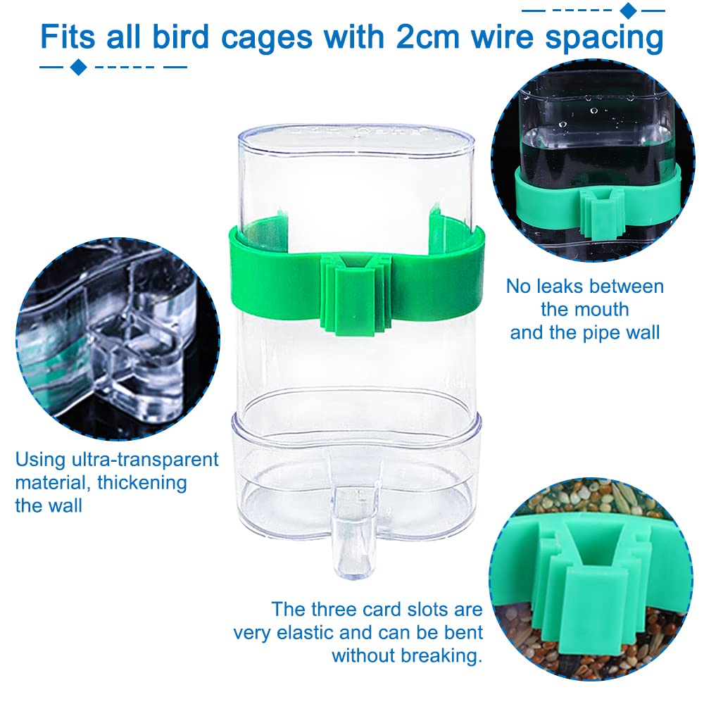 Hamiledyi Acrylic cage feeder with non-slip perch supports comfortable feeding.
