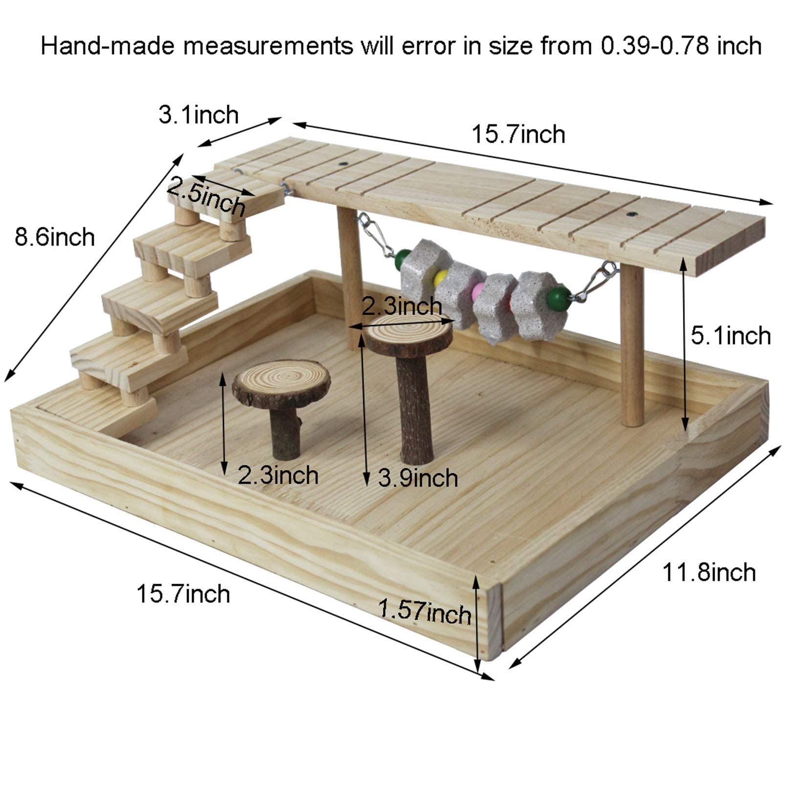 Hamiledyi wooden toy set crafted from natural wood supports healthy teething and exploration.