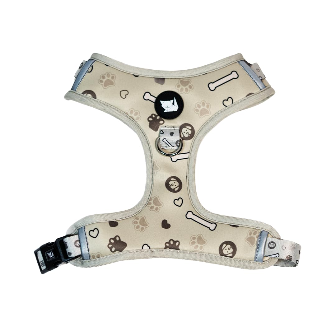 HamInWay No-Pull Harness beige front view for calmer walks