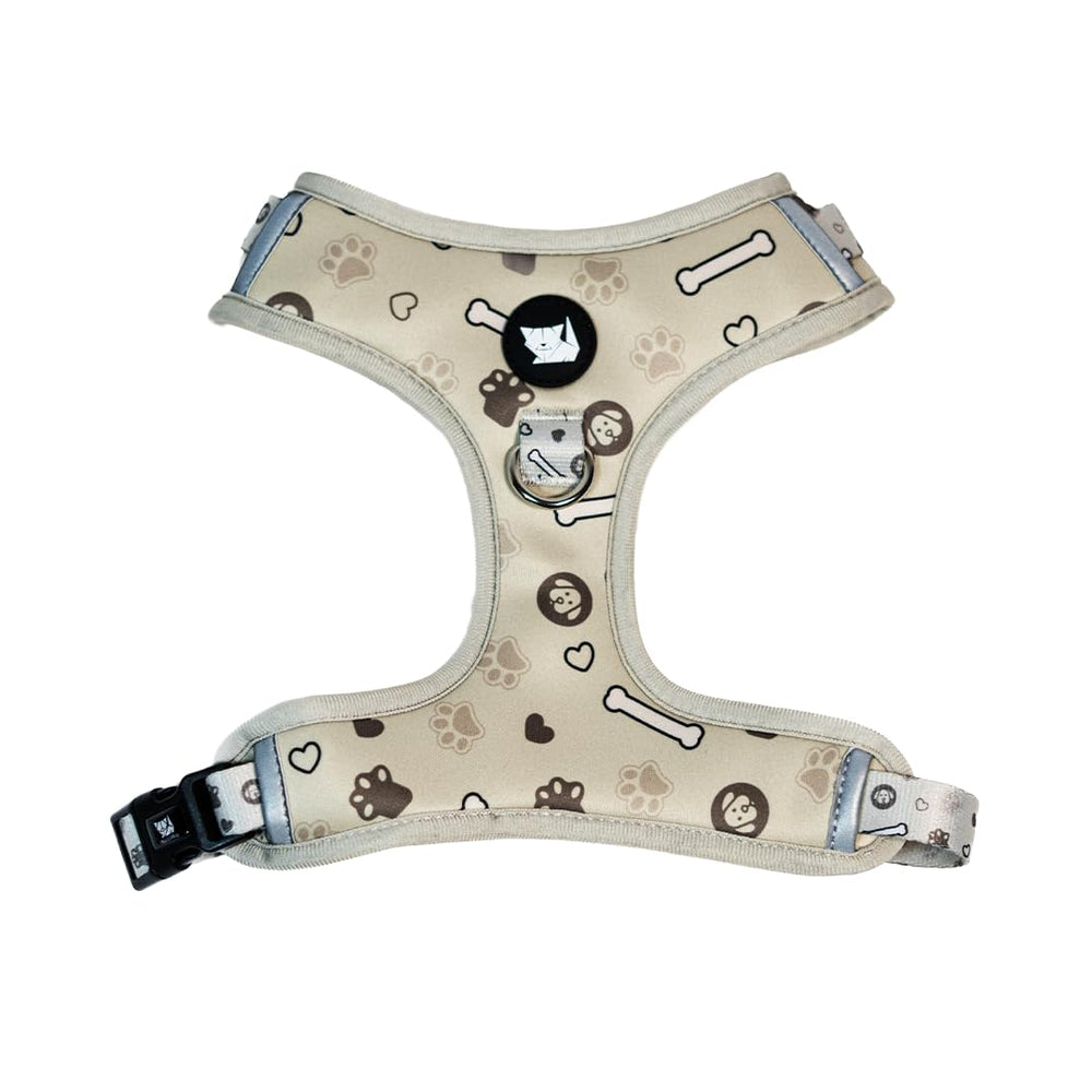 HamInWay No-Pull Harness beige front view for calmer walks