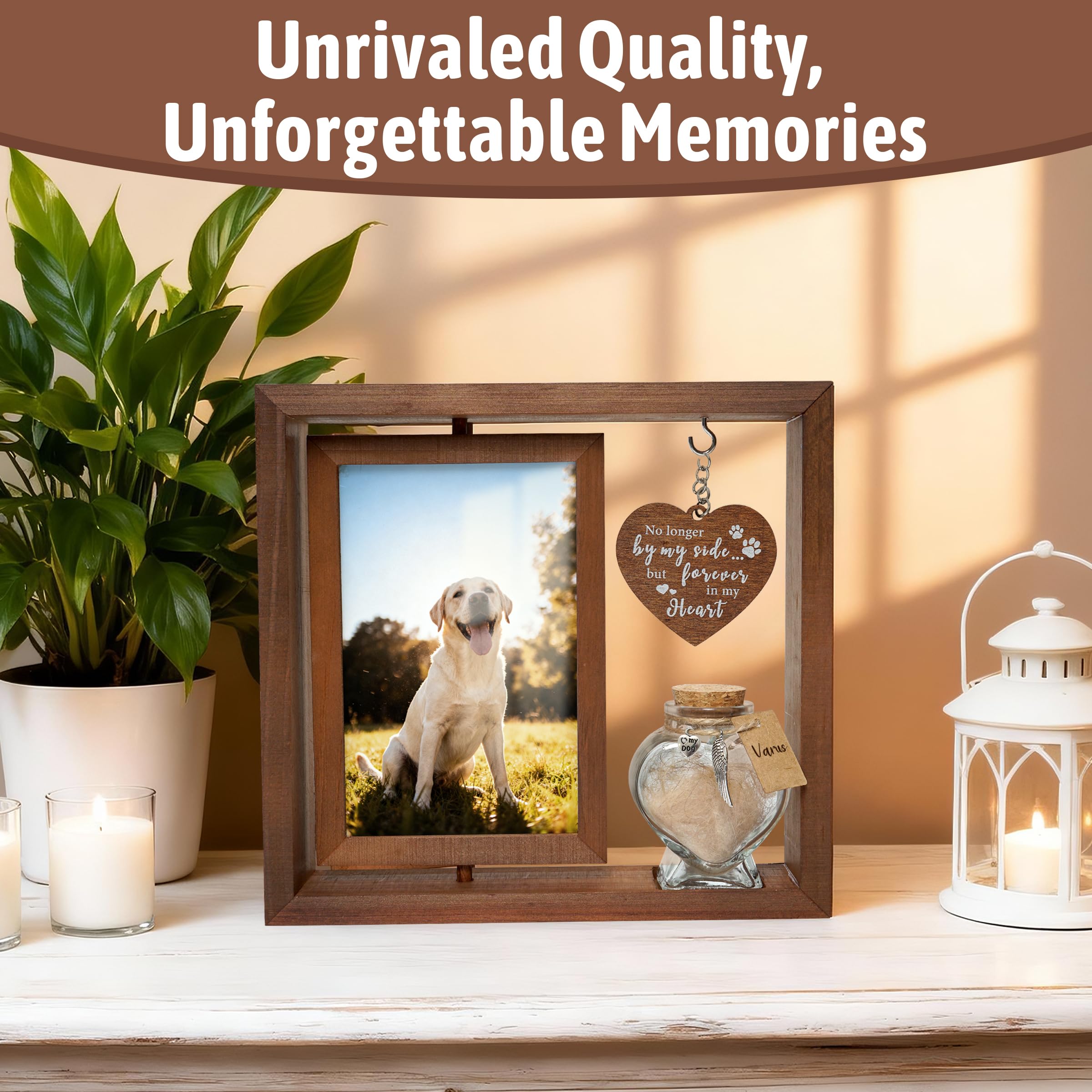 HAMUIERS solid wood frame provides a durable, elegant remembrance centerpiece.