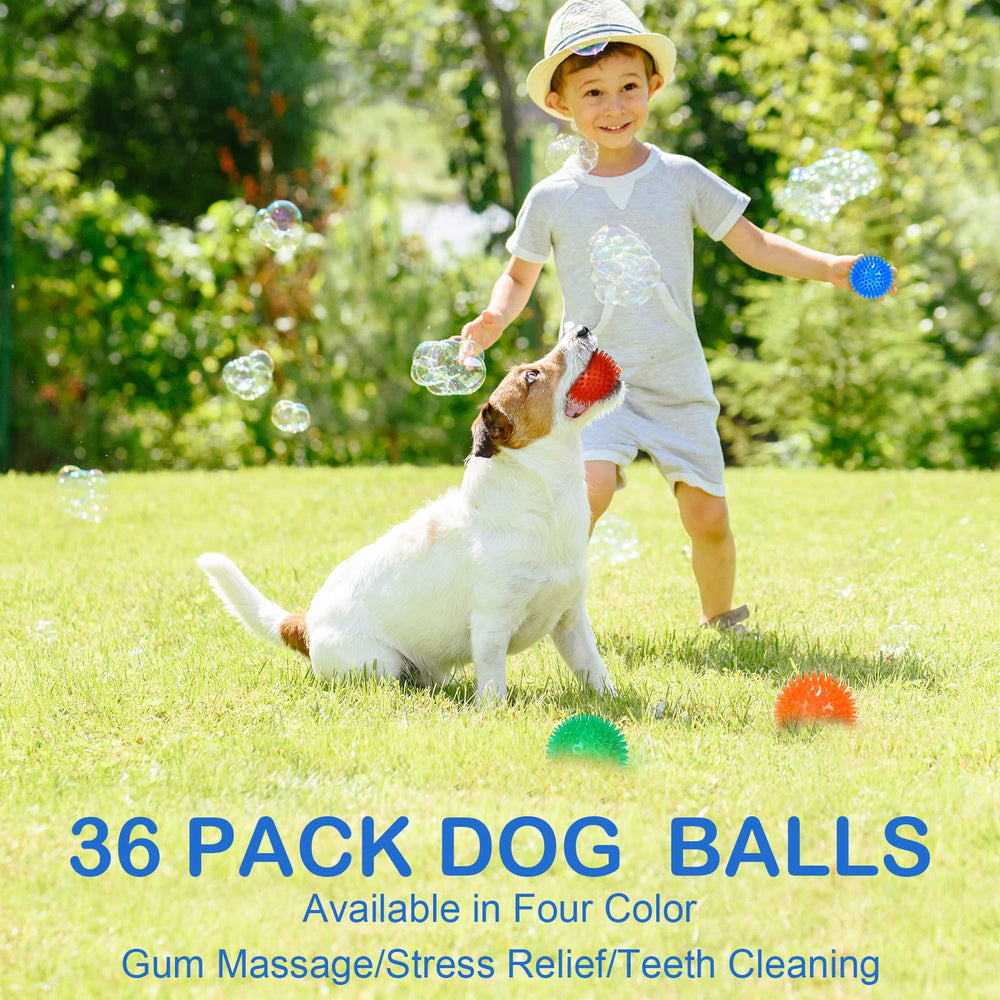 Hanaive 2.5-inch bulk pack of colorful squeaky balls for dogs
