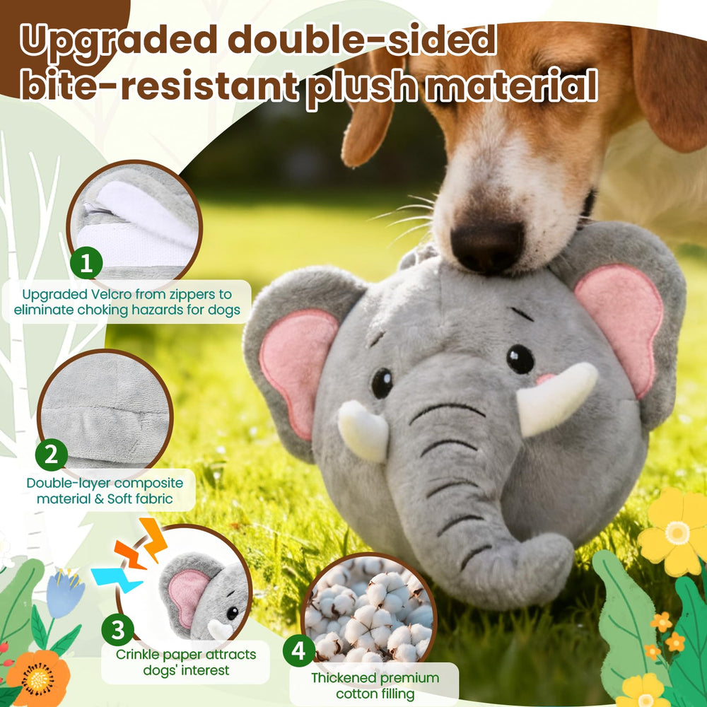 Hanarook Elephant Toy bite-resistant plush for durable, safe chewing.