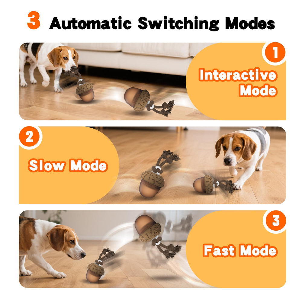 Hanarook dog ball with LED lights and barking sounds attracts dogs