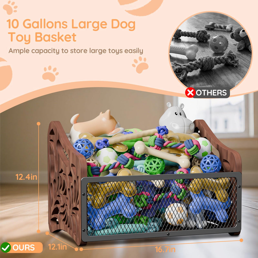 Handrong front low snatch dog toy bin for easy access