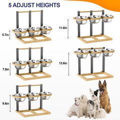 Handrong height setting 2.5 inches demonstrates a low-height option for small dogs