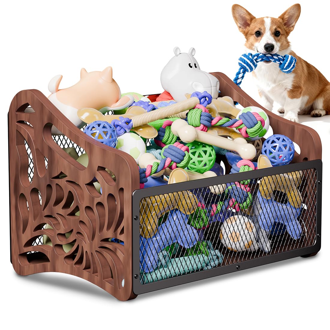 Handrong large dog toy basket with ample storage for toys