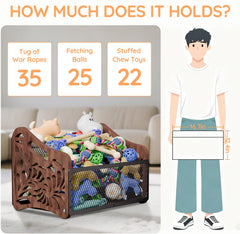 Handrong wooden dog toy box highlighting sturdy construction