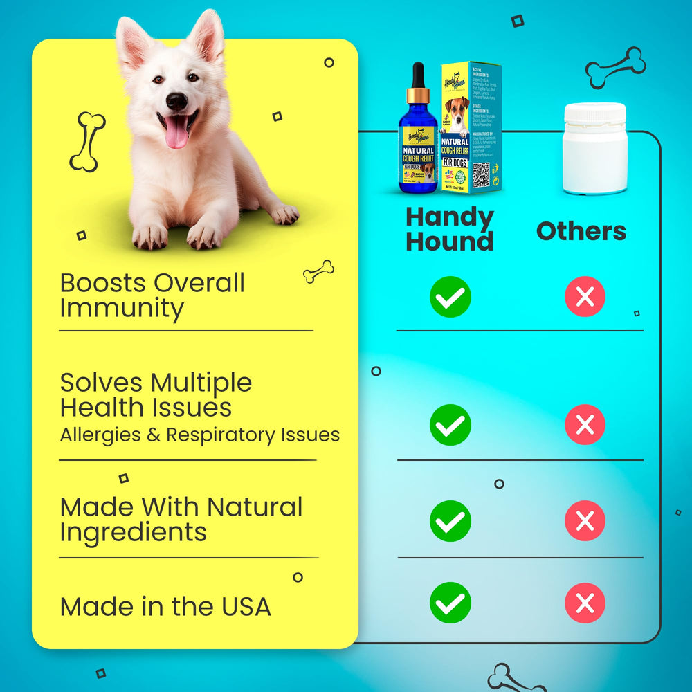 Handy Hound product packaging on shelf illustrating natural wellness