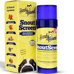 Handy Hound SnoutScreen nose balm tube for easy on-nose application outdoors