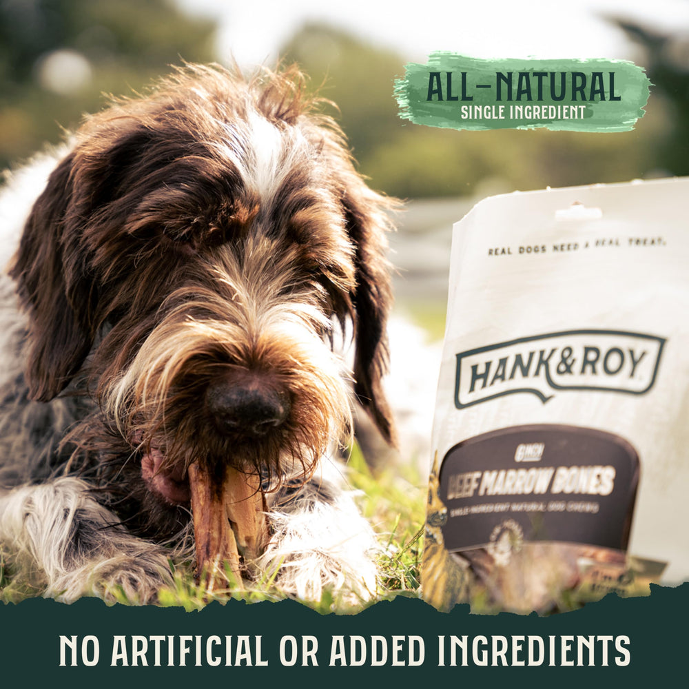 Hank and Roy individually wrapped bone emphasizes freshness and odor control.