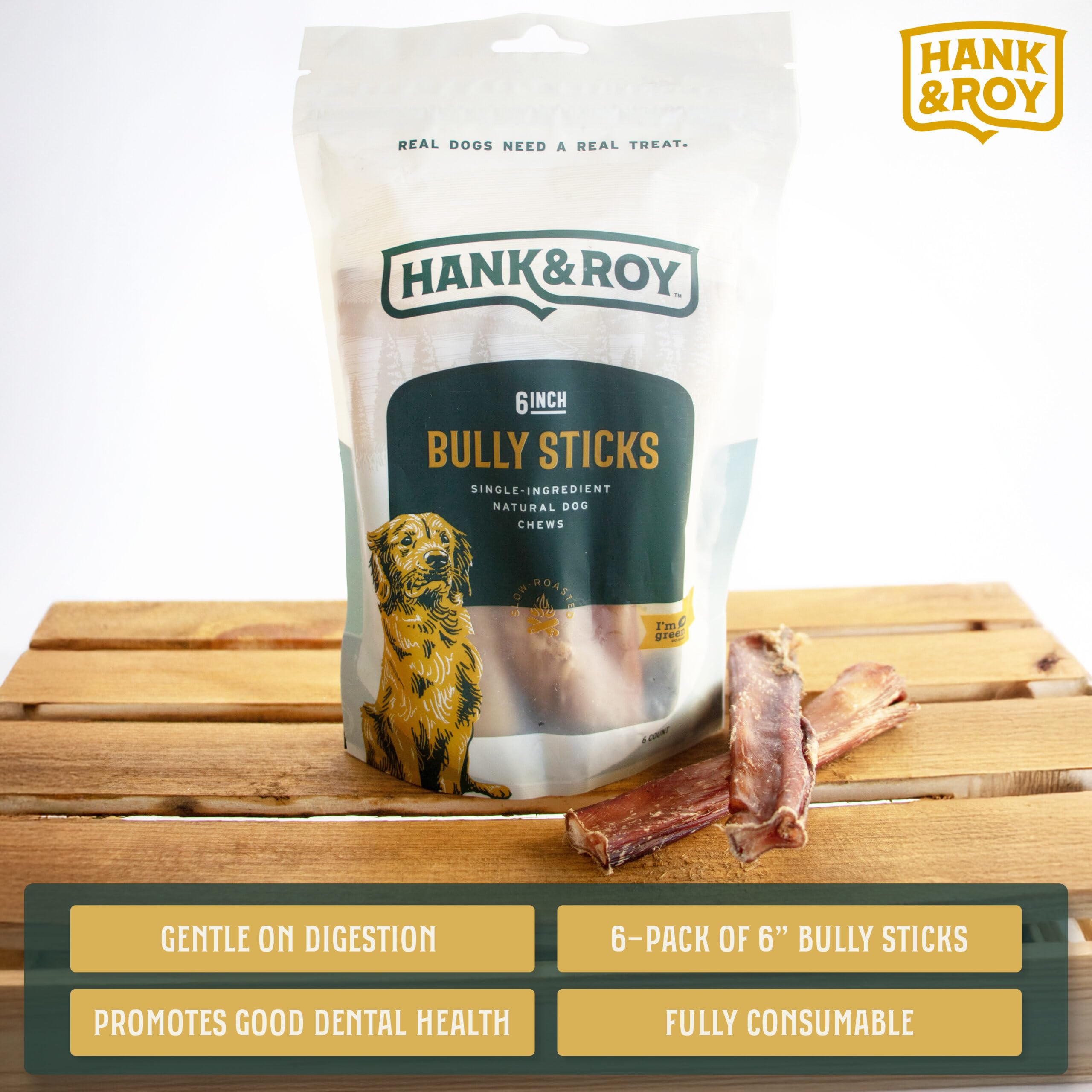 Hank & Roy low-odor bully sticks baking process highlight
