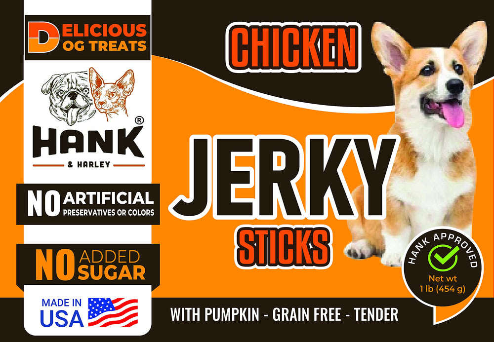 Hank & Harley jerky sticks ideal training treat for positive reinforcement.