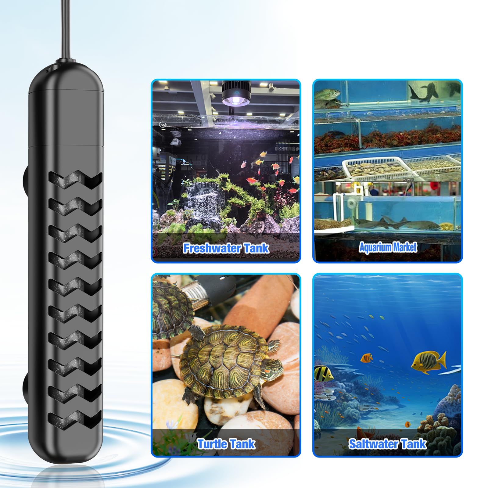 HANLESHUKA suction cups enable easy mounting on glass or acrylic tanks