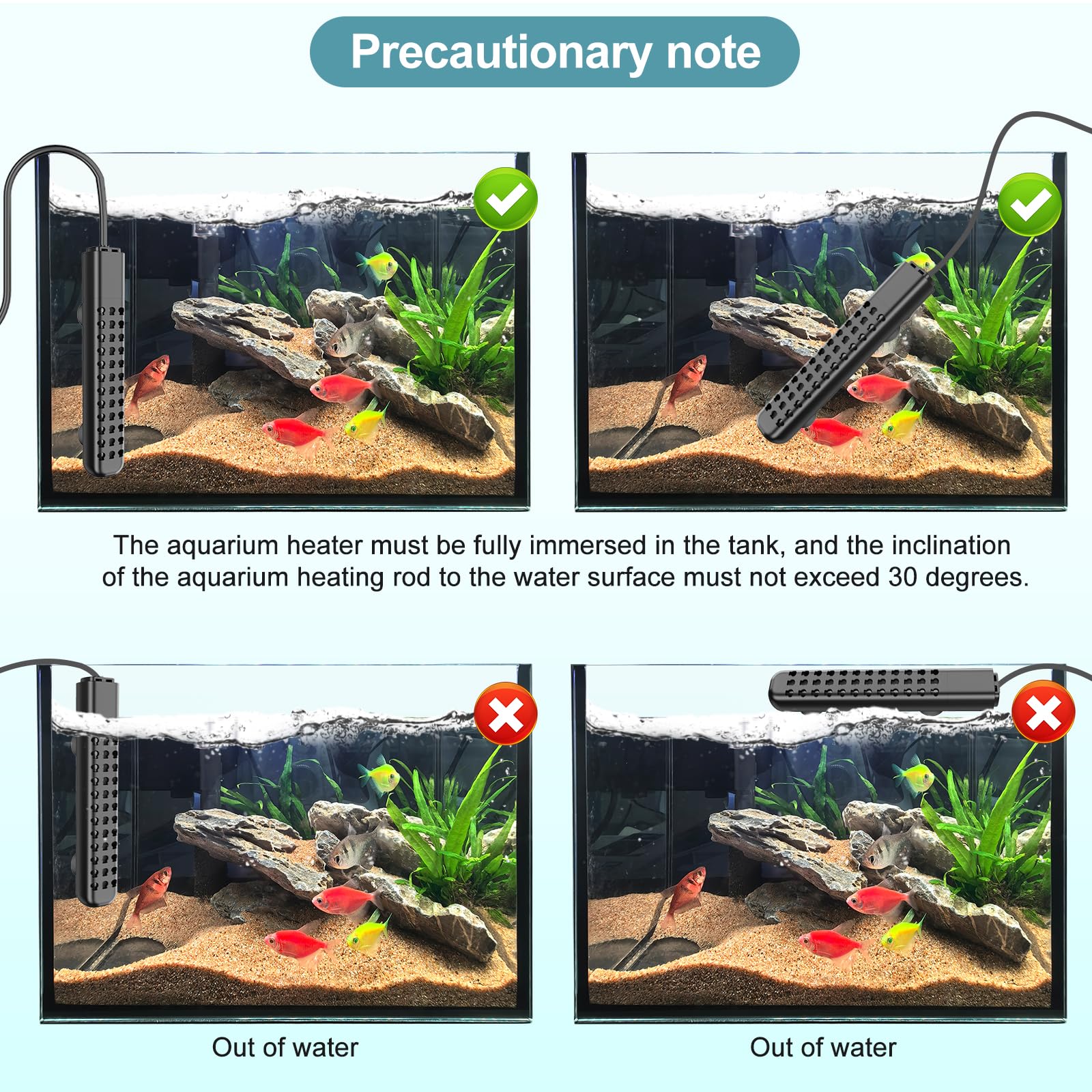 Hanleshuka waterless auto-off protects the unit when out of water.
