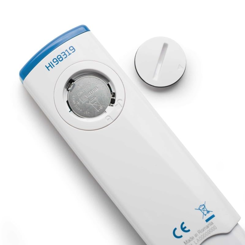 Hanna HI98319 reading in lab or tank supports multiple salinity units.