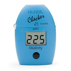 Hanna Instruments HI755 Checker HC display shows clear, readable alkalinity readings for reef tanks.