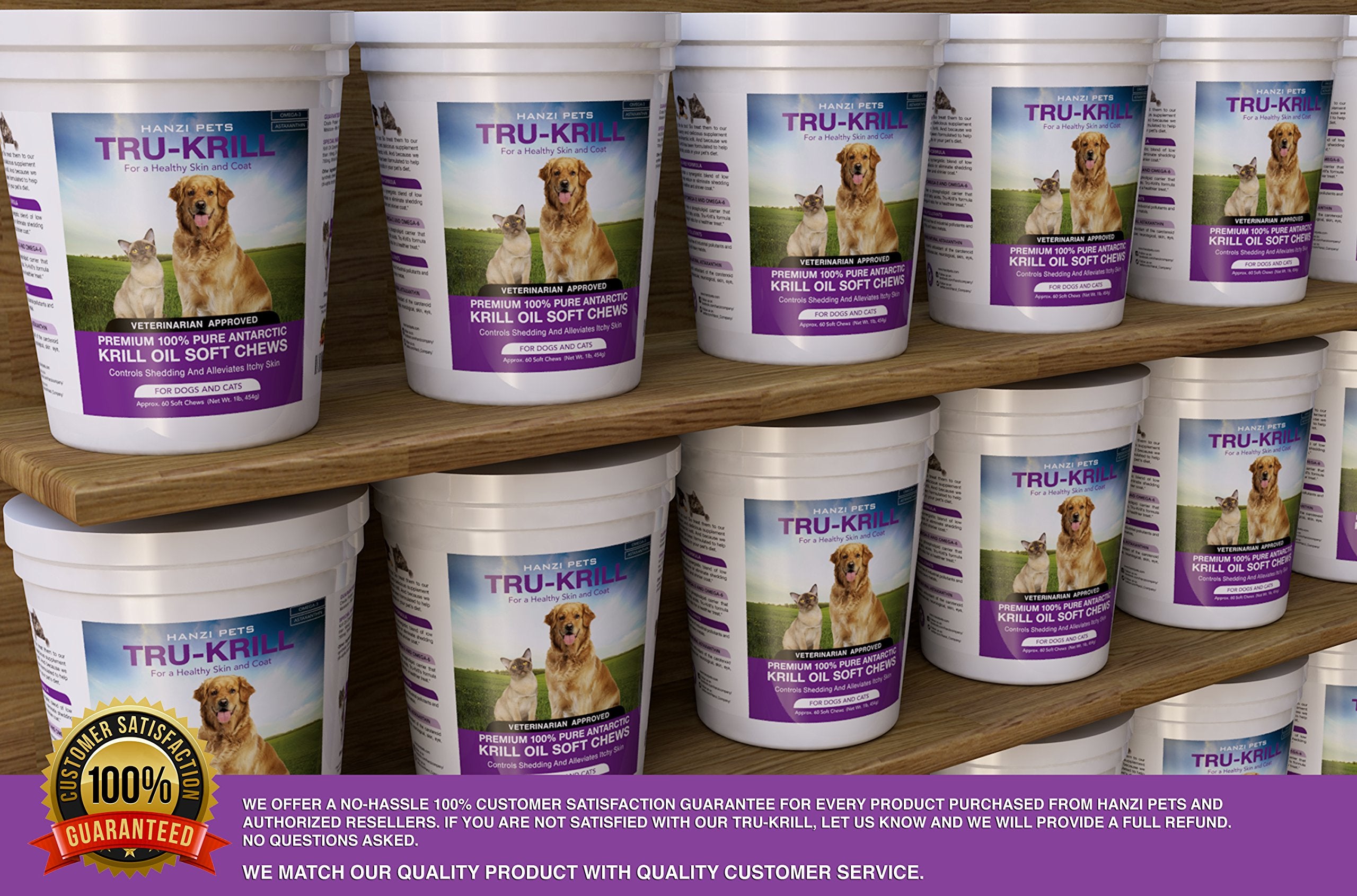 Hanzi Pets Made in USA badge on packaging signaling quality standards.