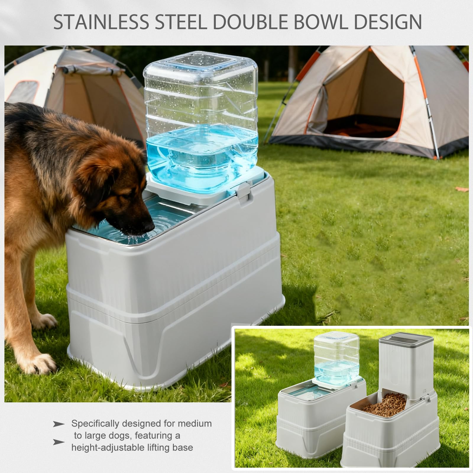 Hanzoto 1-gallon water tank provides long-lasting hydration.