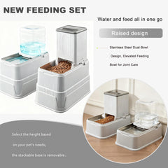 Hanzoto dual stainless steel bowls keep meals hygienic and easy to clean.