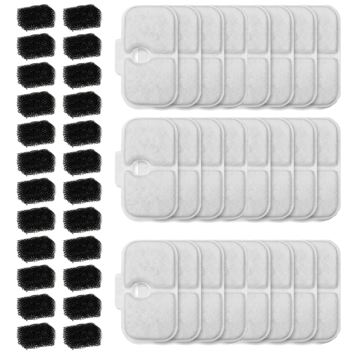 Haodlay 24-pack cat fountain filters shown with Dockstream compatibility for clean water