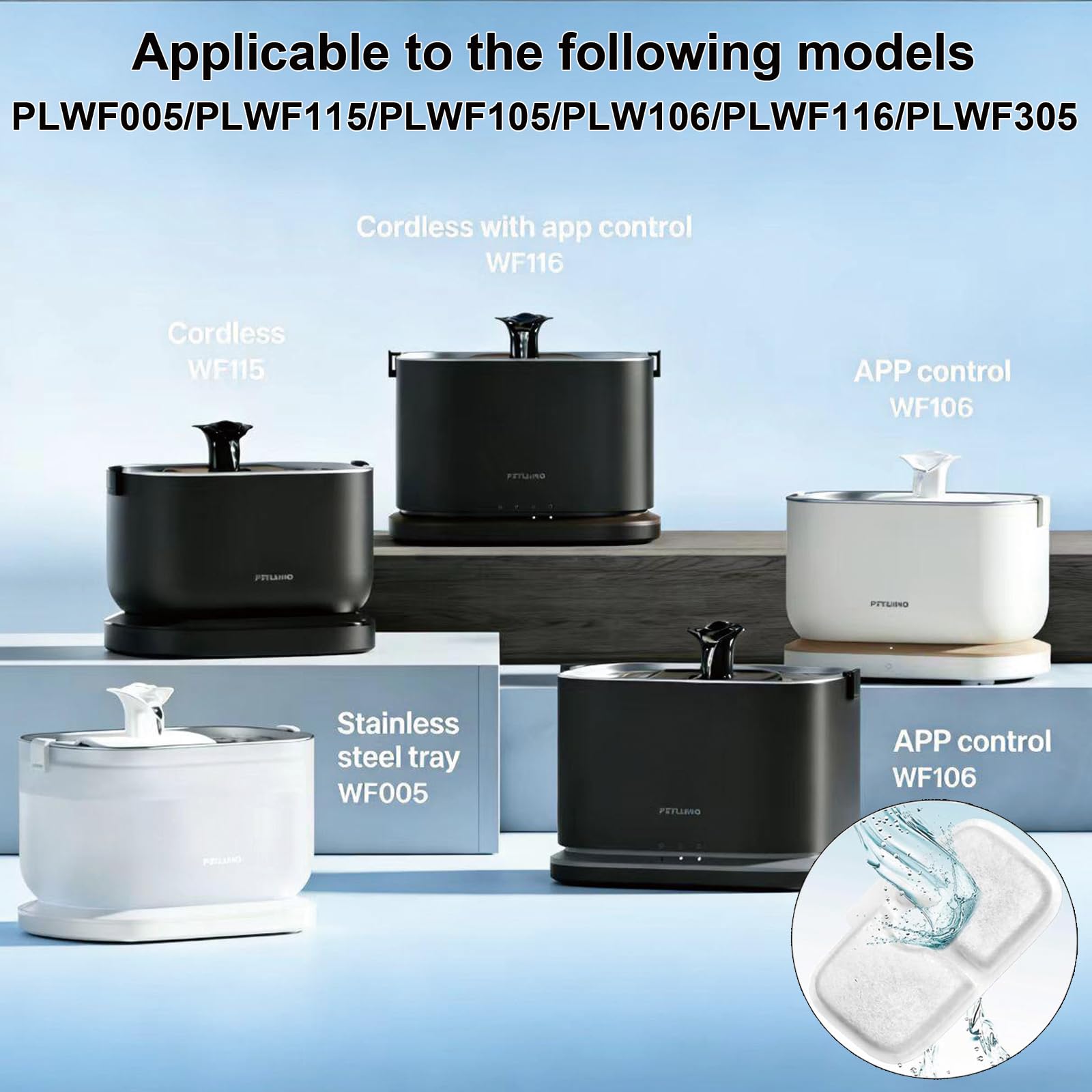 Haodlay ultra-quiet operation keeps fountain peaceful while pets drink.