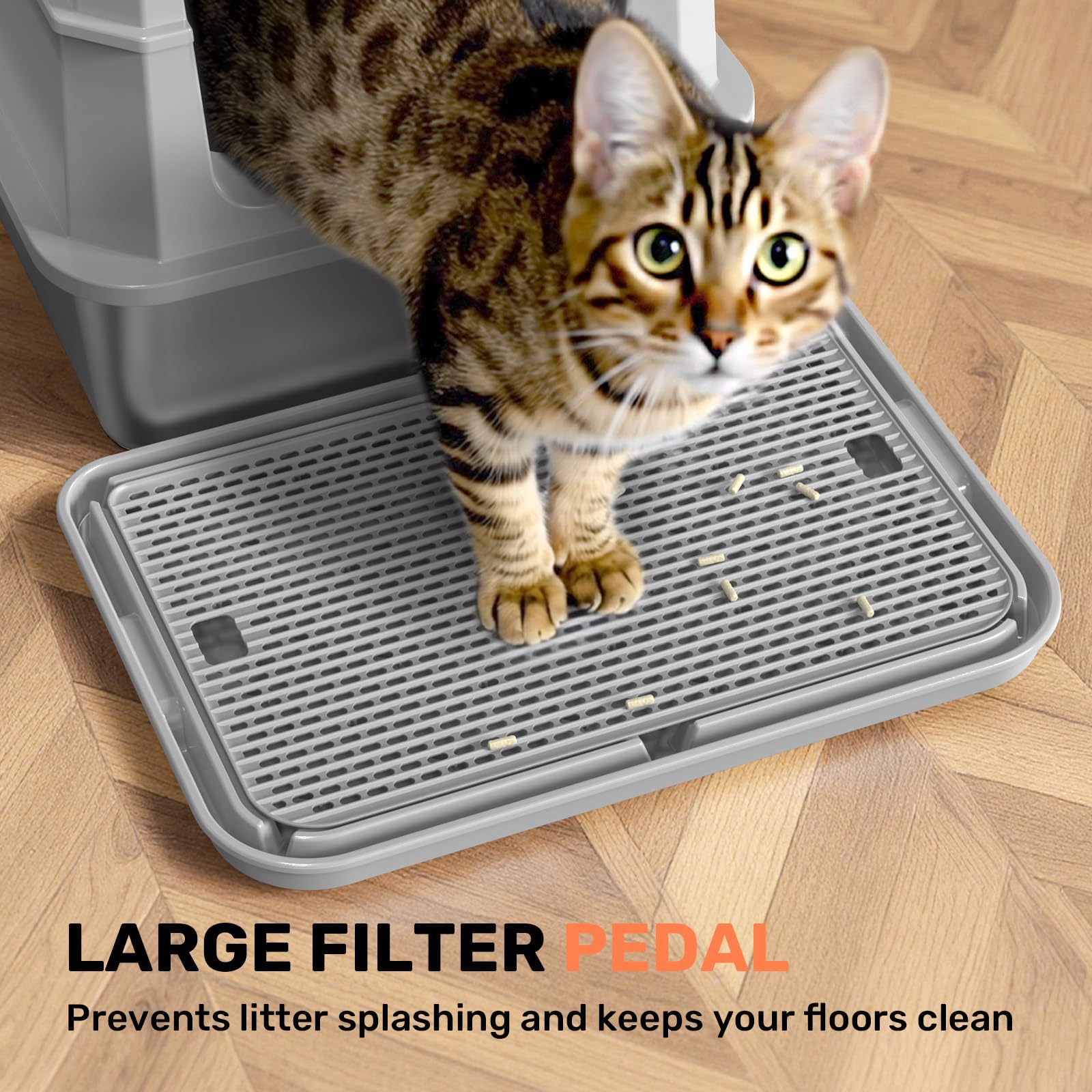 HAPAW extra-large 27L capacity suits big cats and multi-cat homes