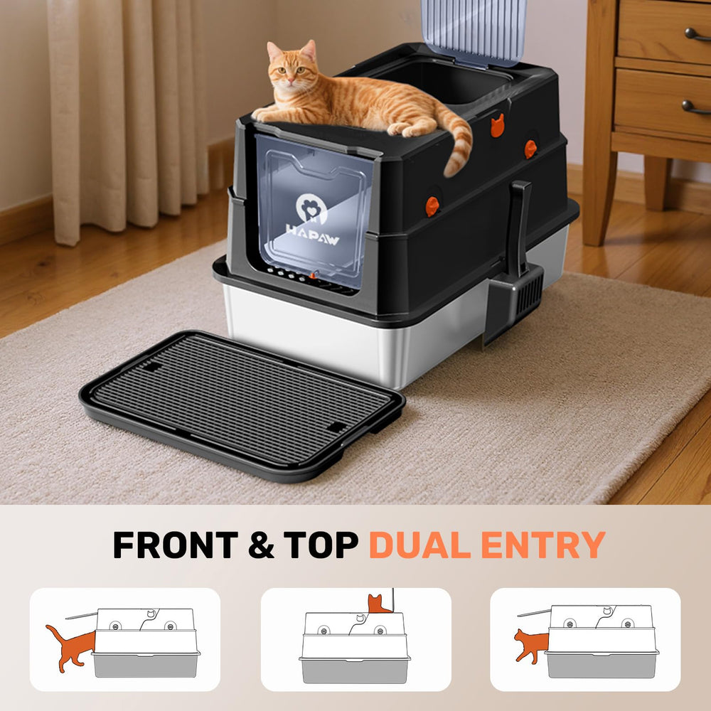 HAPAW extra-large litter box offers space for big cats
