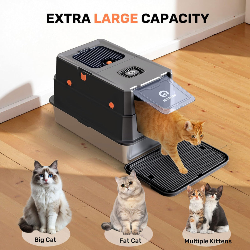 HAPAW flip-top lid opens to 135 degrees for easy maintenance