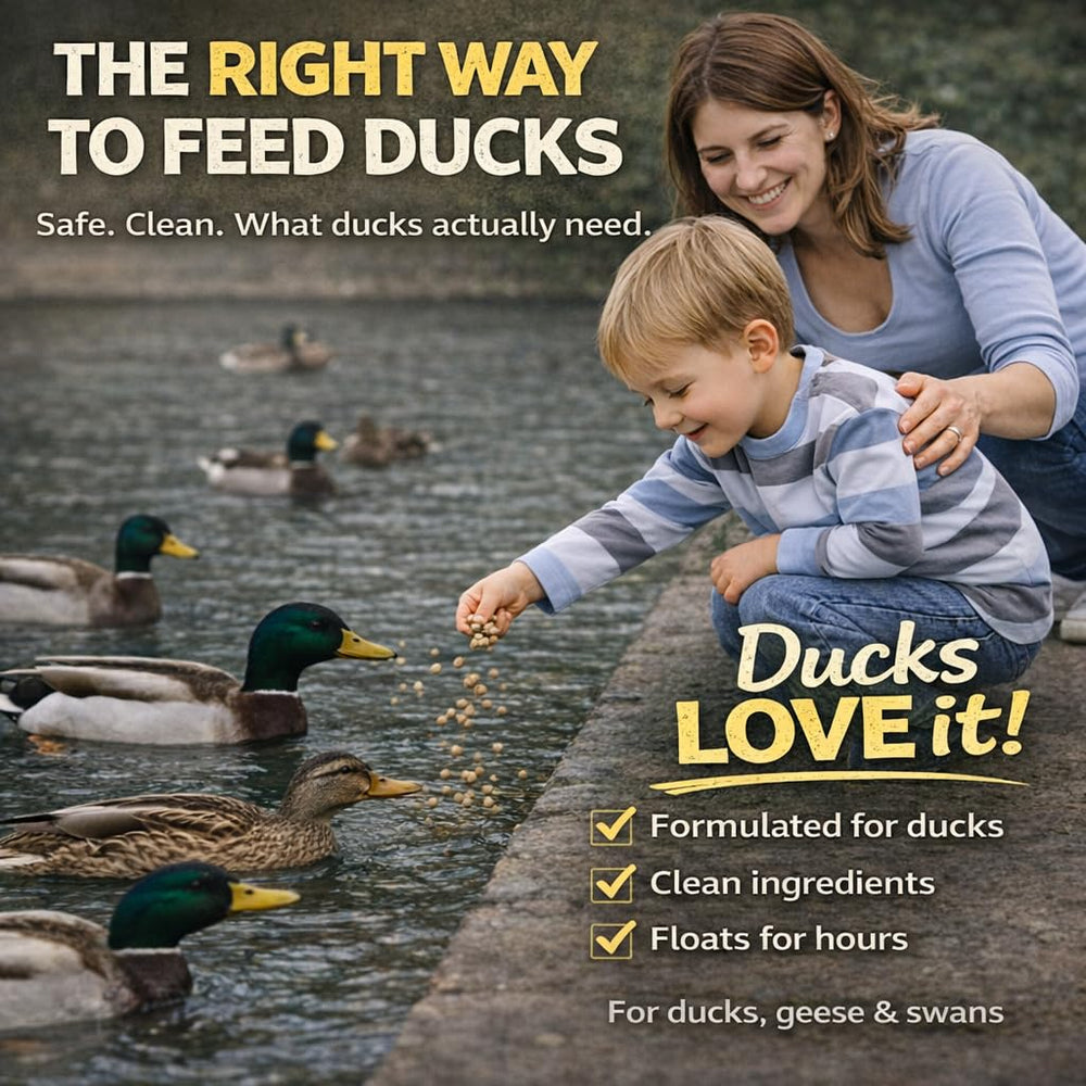 Hapetrails waterfowl feeding supports ducks, geese, and swans at parks and ponds.