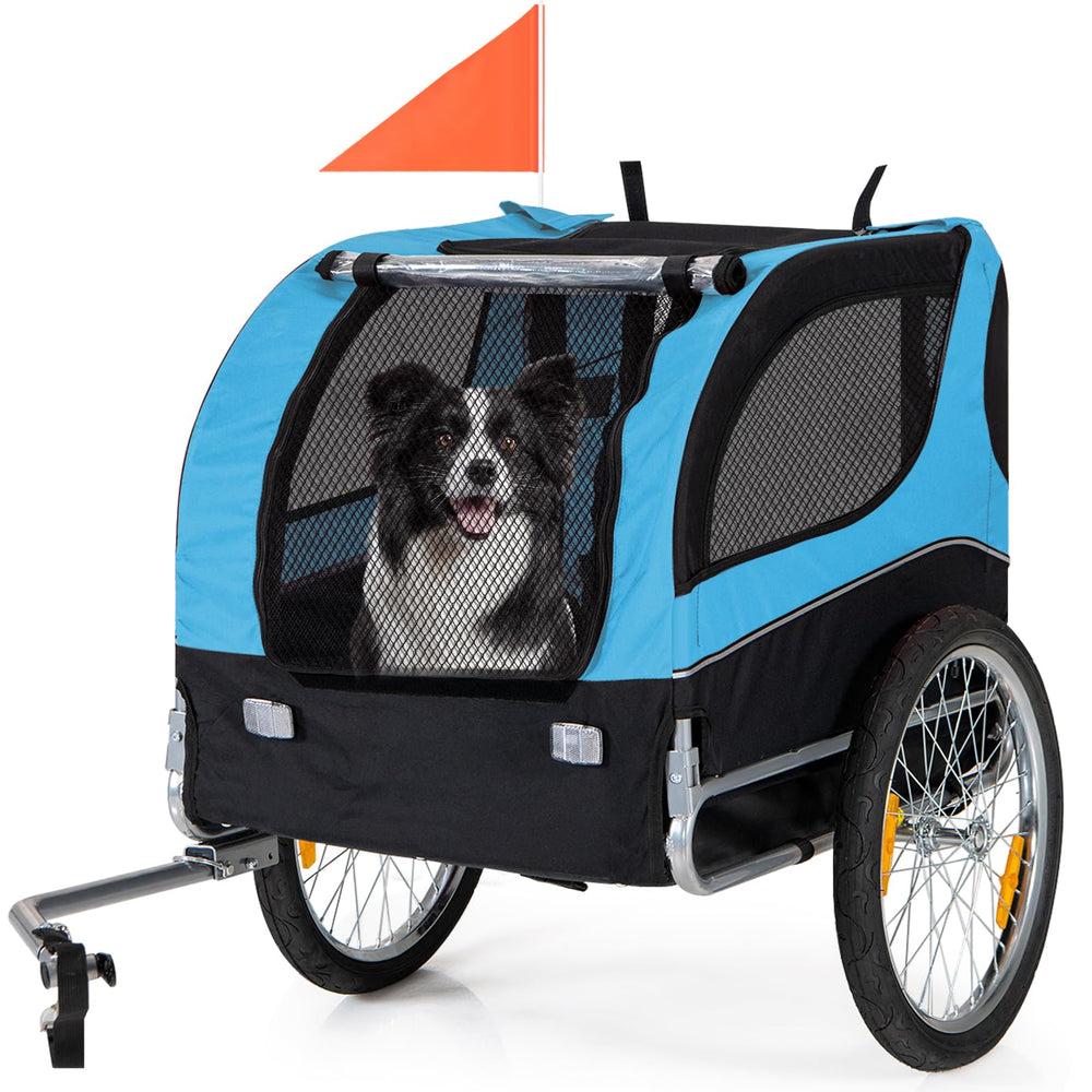 HAPPAWS dog trailer with spacious interior for comfortable pet rides.
