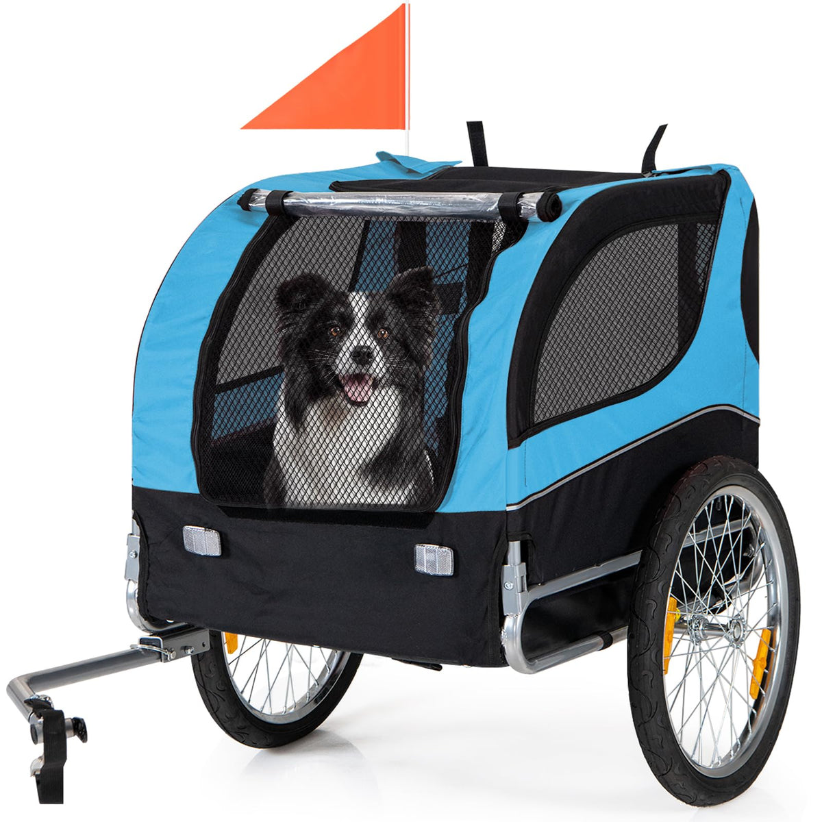 HAPPAWS dog trailer with spacious interior for comfortable pet rides.