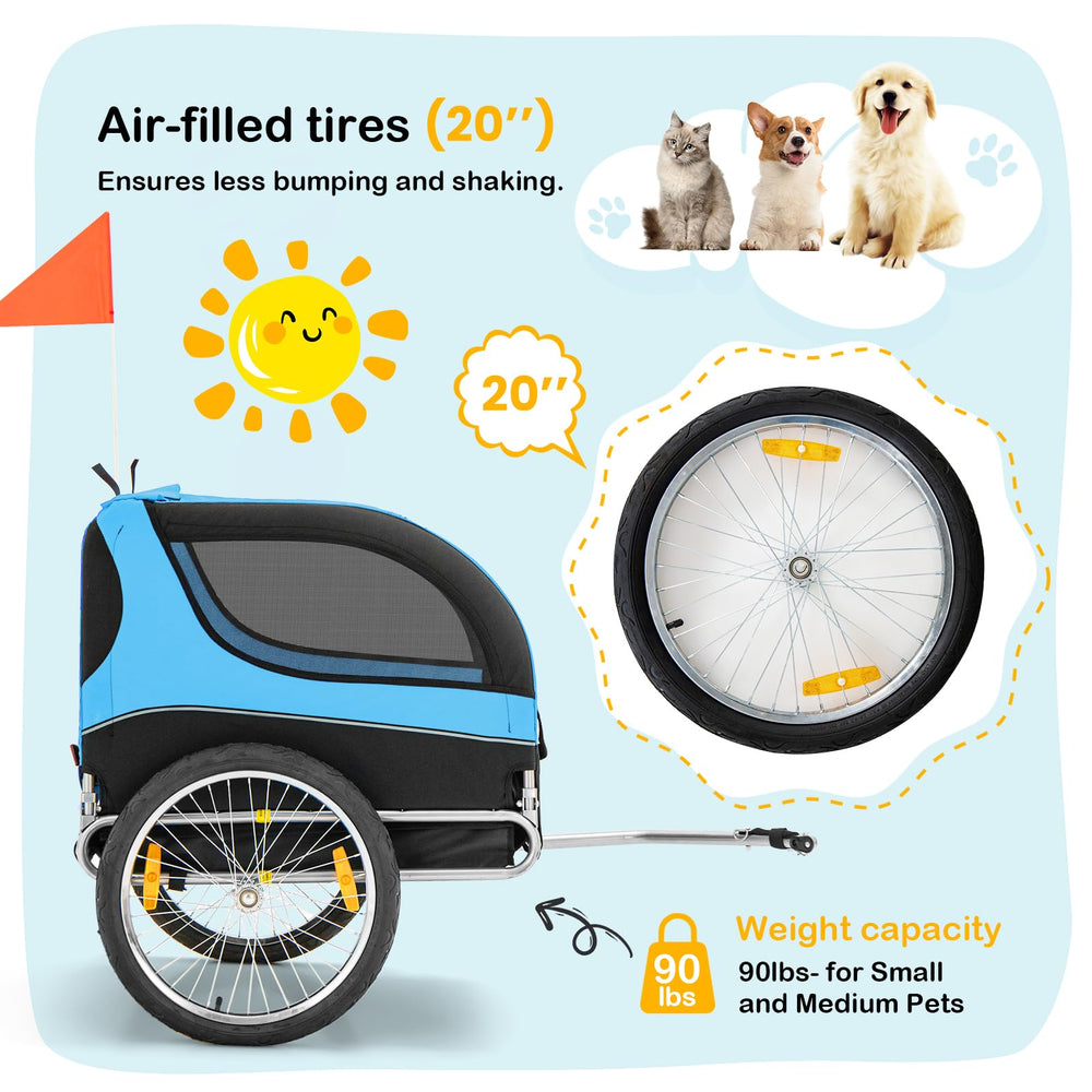 HAPPAWS trailer uses waterproof Oxford cloth to protect against weather.