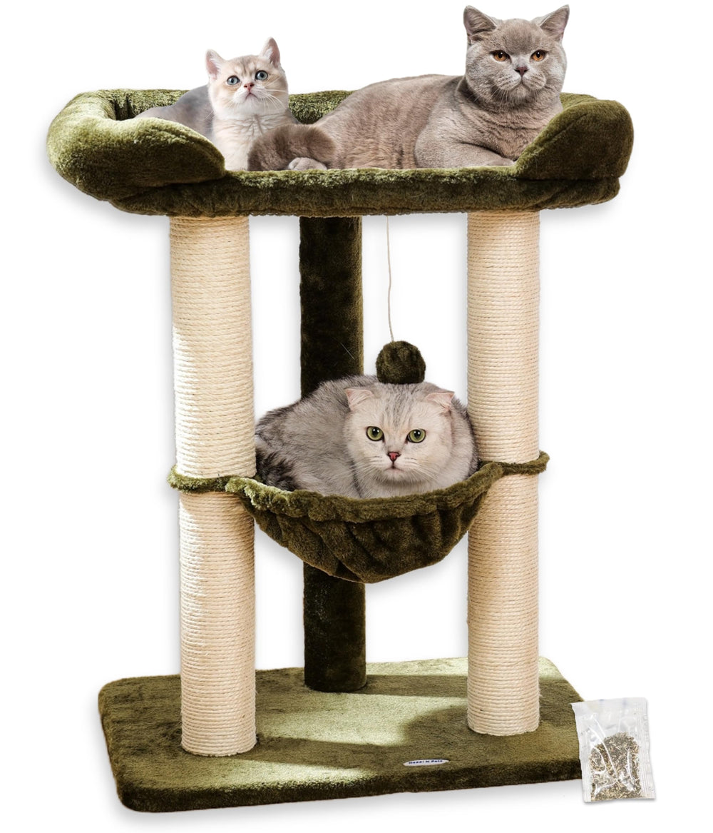 Happi N Pets 28-inch cat tree base provides sturdy support for active cats.